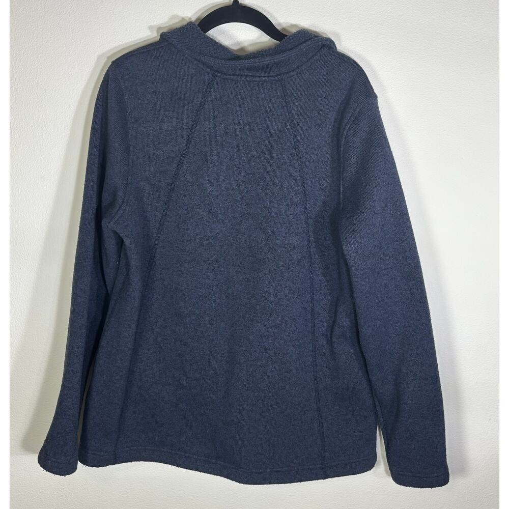 The North Face Womens XL Blue Sweater Fleece Full Zip Jacket Soft Cozy - Picture 3 of 6